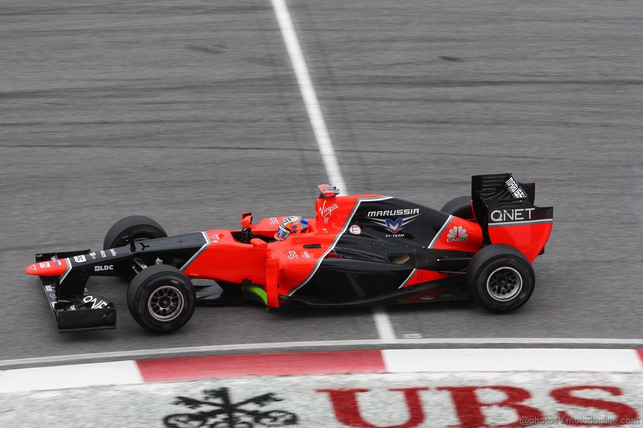 GP MALESIA, 24.03.2012- Prove Libere 3, Sabato, Timo Glock (GER) Marussia F1 Team MR01 