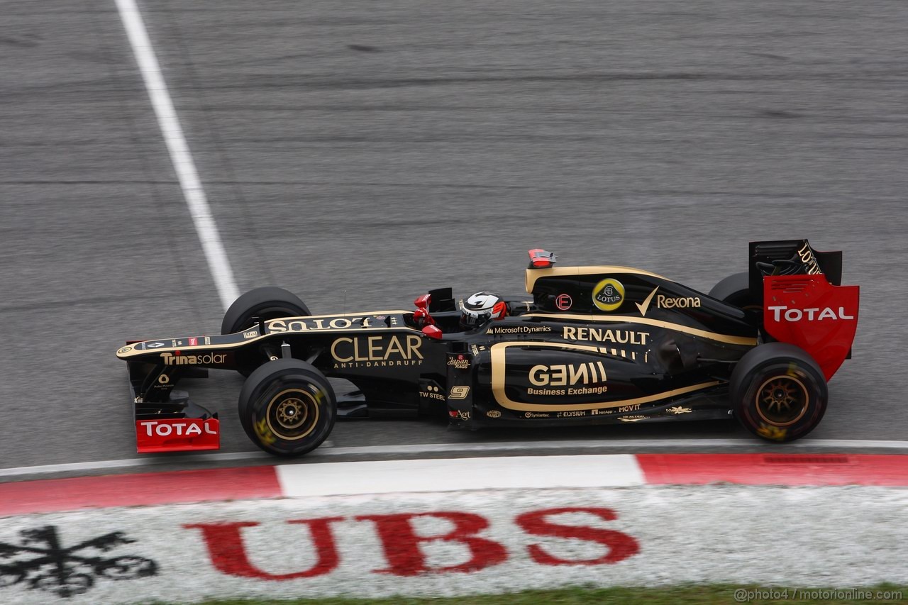 GP MALESIA, 24.03.2012- Prove Libere 3, Sabato, Kimi Raikkonen (FIN) Lotus F1 Team E20 