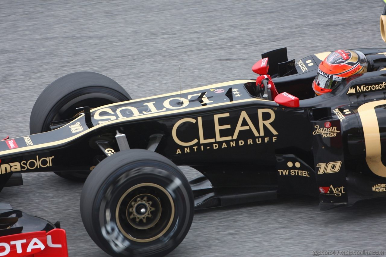 GP MALESIA, 24.03.2012- Prove Libere 3, Sabato, Romain Grosjean (FRA) Lotus F1 Team E20 