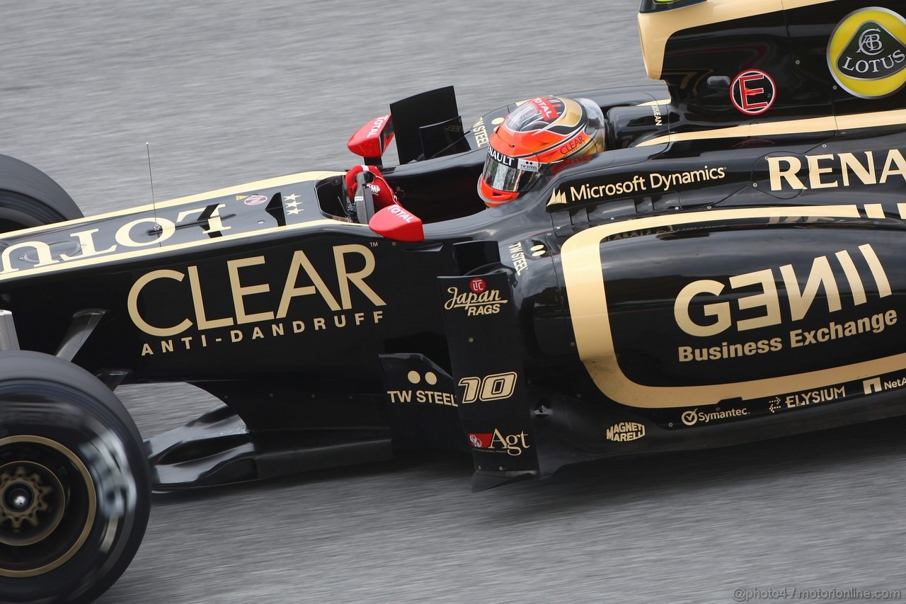 GP MALESIA, 24.03.2012- Prove Libere 3, Sabato, Romain Grosjean (FRA) Lotus F1 Team E20 