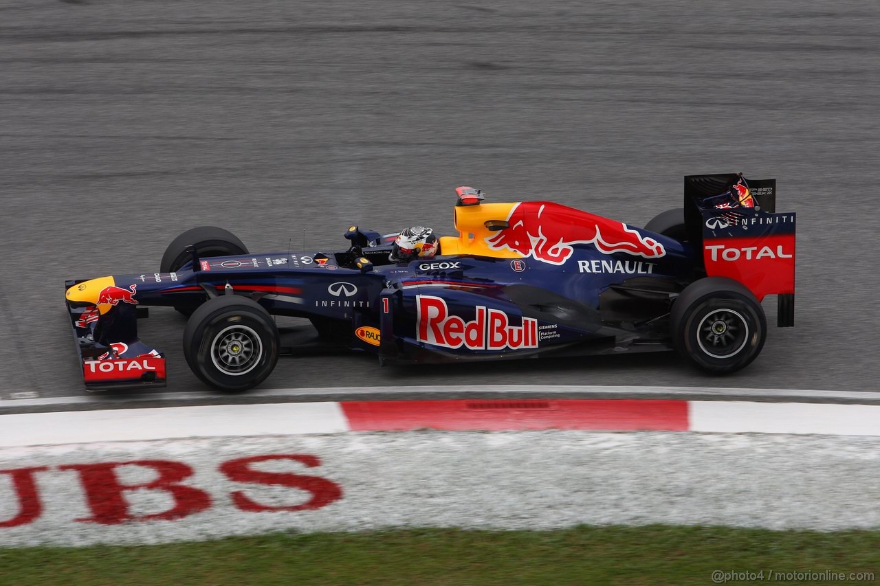 GP MALESIA, 24.03.2012- Prove Libere 3, Sabato, Sebastian Vettel (GER) Red Bull Racing RB8 