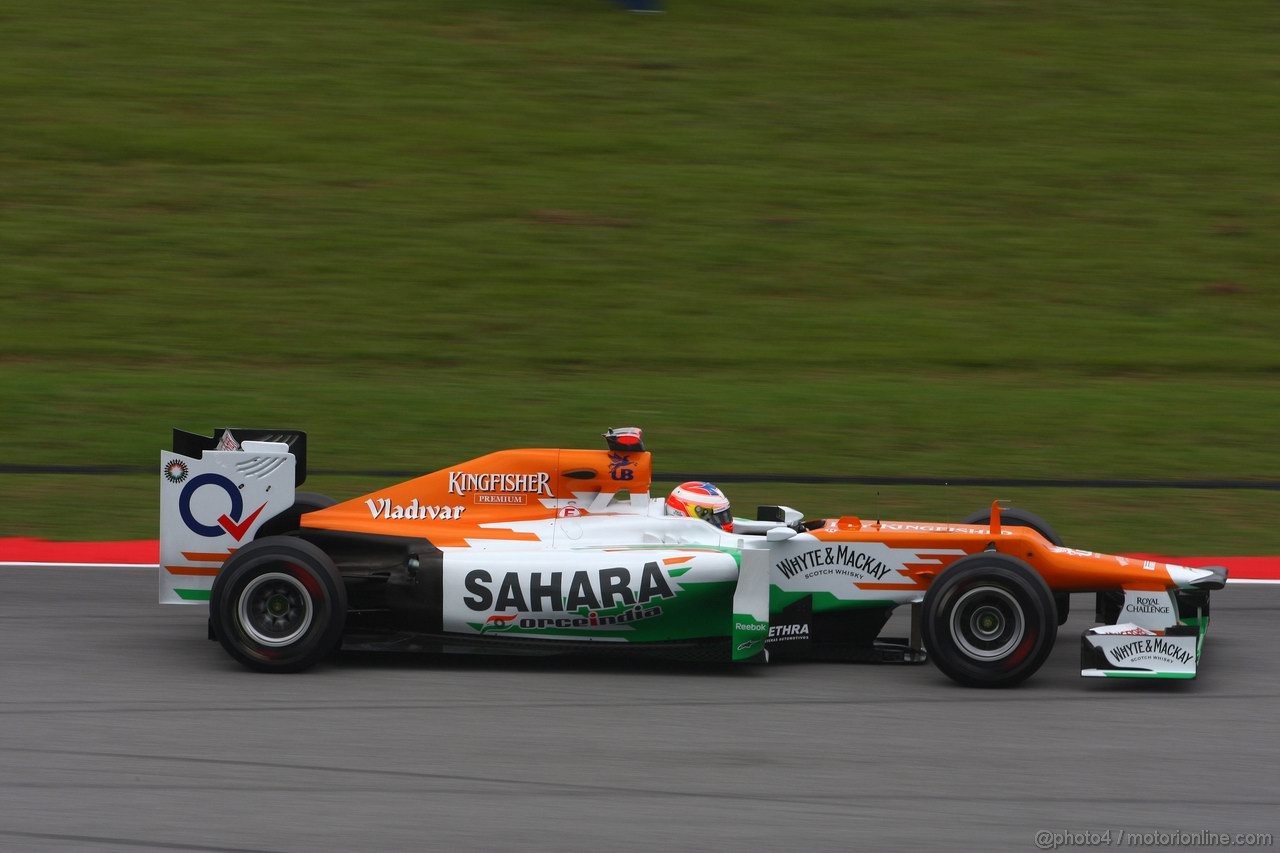 GP MALESIA, 24.03.2012- Prove Libere 3, Sabato, Paul di Resta (GBR) Sahara Force India F1 Team VJM05 