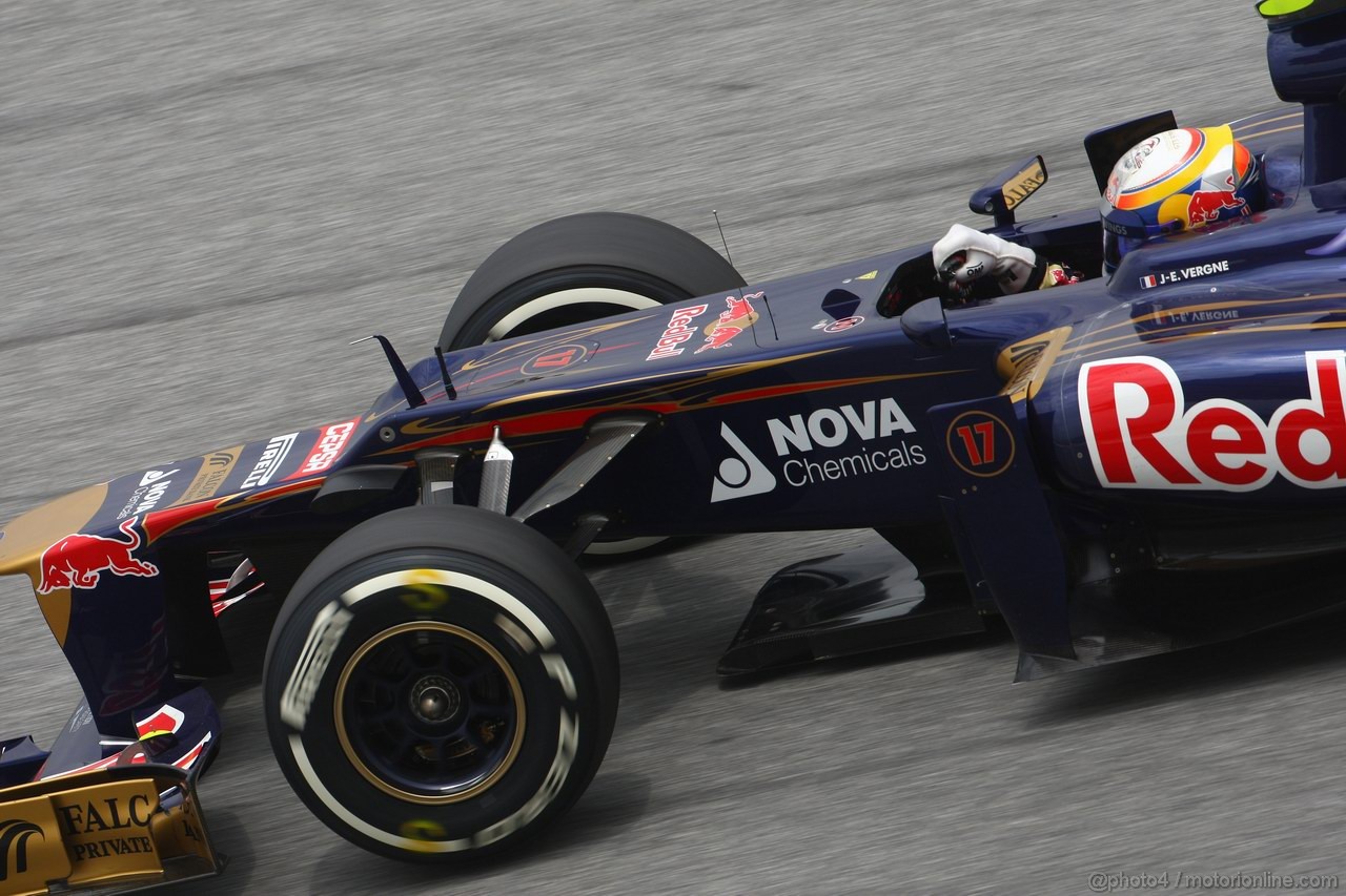 GP MALESIA, 24.03.2012- Prove Libere 3, Sabato, Jean-Eric Vergne (FRA) Scuderia Toro Rosso STR7 