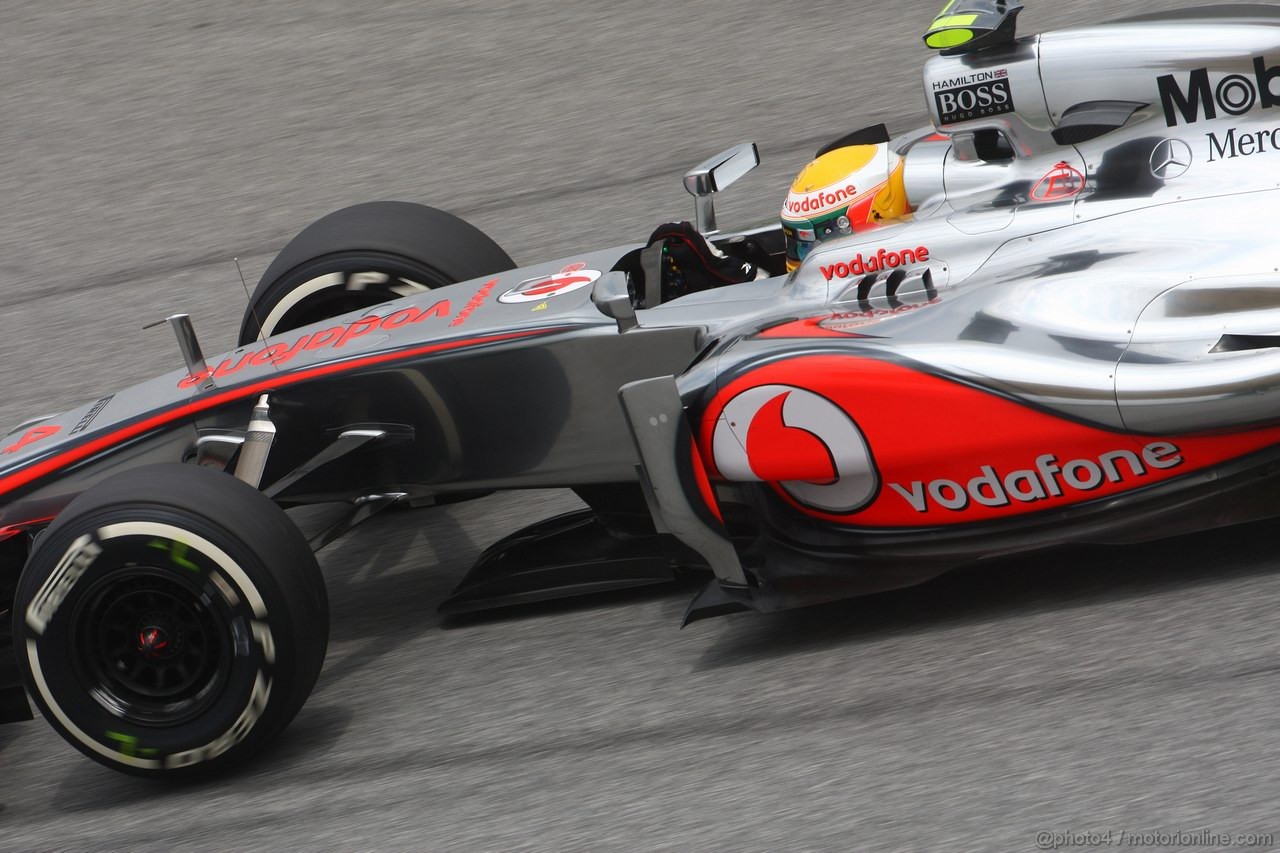 GP MALESIA, 24.03.2012- Prove Libere 3, Sabato, Lewis Hamilton (GBR) McLaren Mercedes MP4-27 