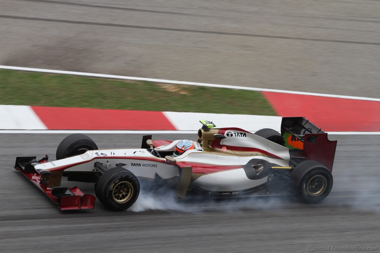 GP MALESIA, 24.03.2012- Prove Libere 3, Sabato, Narain Karthikeyan (IND) HRT Formula 1 Team F112 