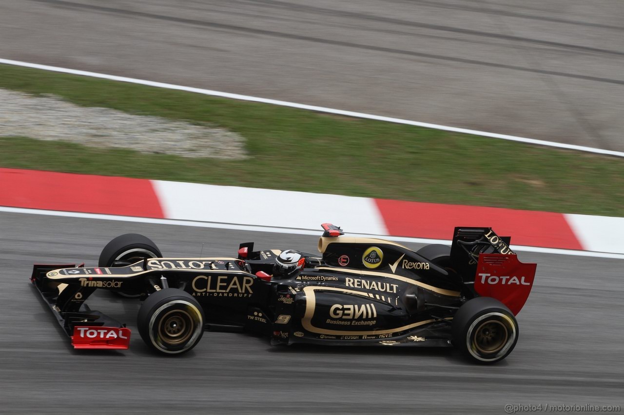 GP MALESIA, 24.03.2012- Prove Libere 3, Sabato, Kimi Raikkonen (FIN) Lotus F1 Team E20 