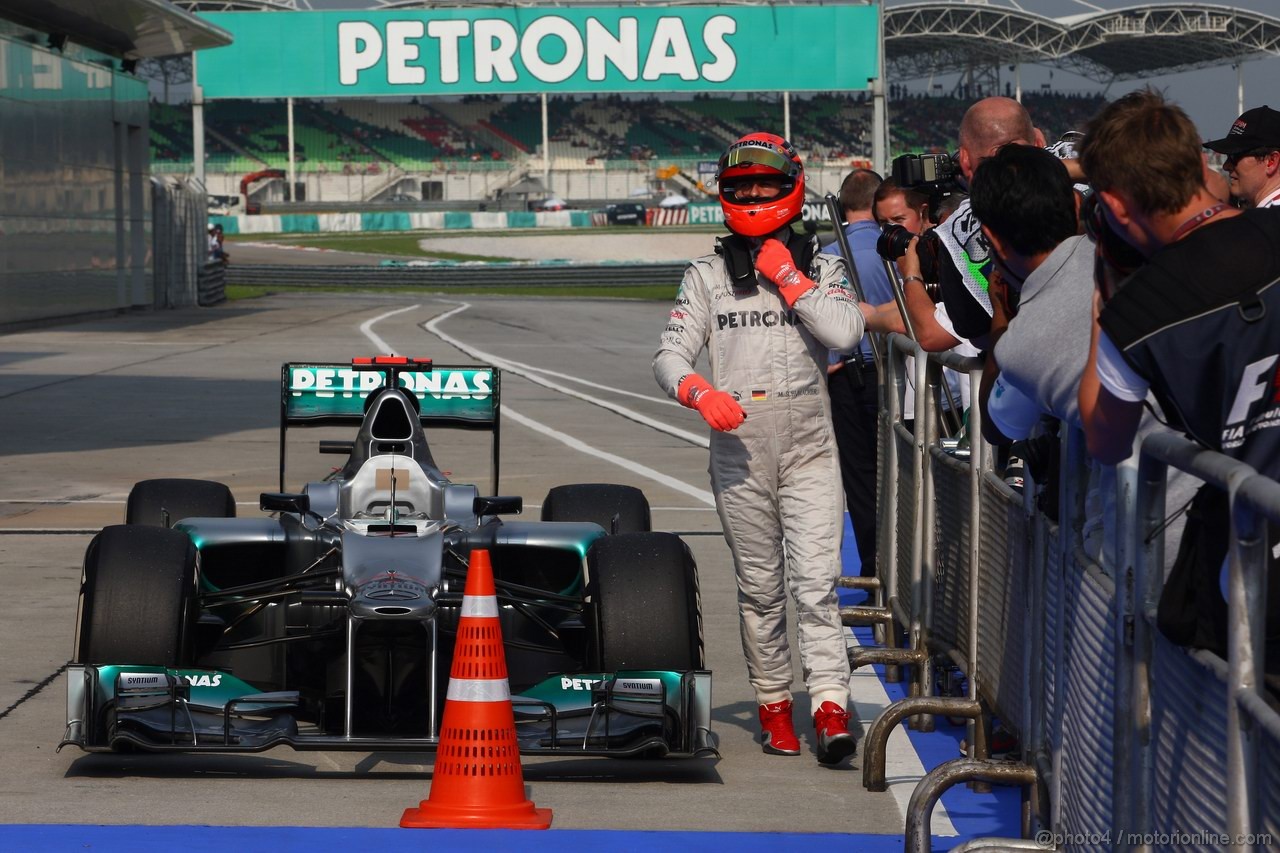 GP MALESIA, 24.03.2012- Qualifiche, Michael Schumacher (GER) Mercedes AMG F1 W03 
