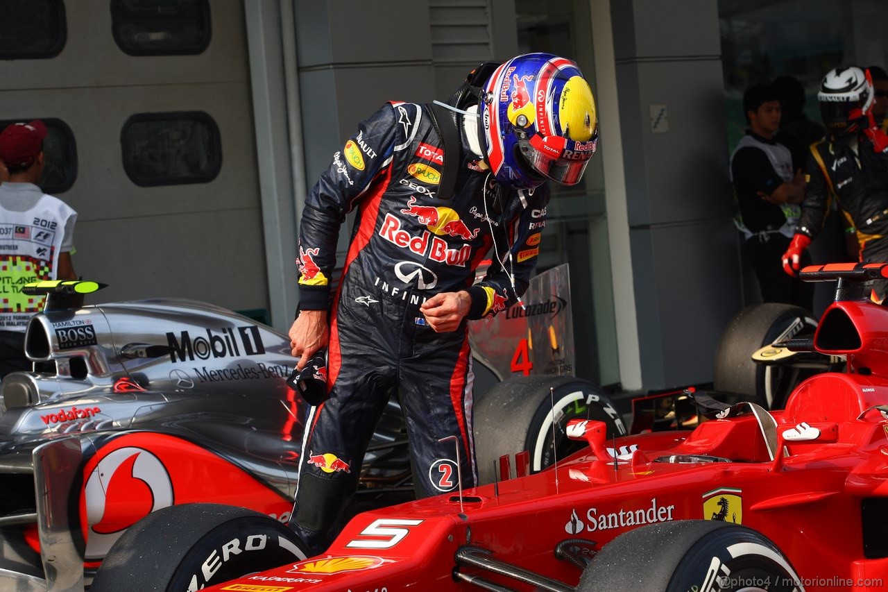 GP MALESIA, 24.03.2012- Qualifiche, Mark Webber (AUS) Red Bull Racing RB8 