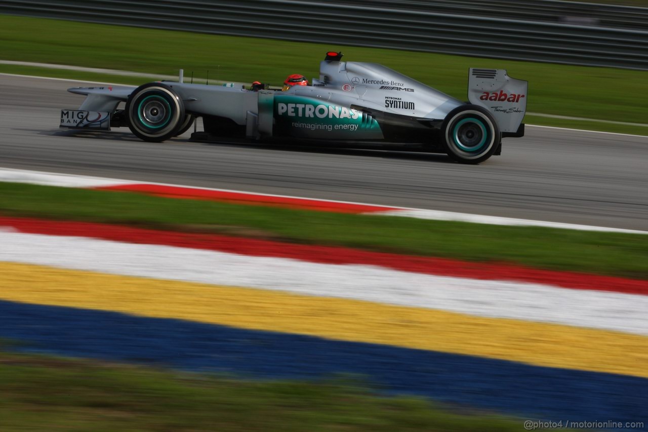 GP MALESIA, 24.03.2012- Qualifiche, Michael Schumacher (GER) Mercedes AMG F1 W03 