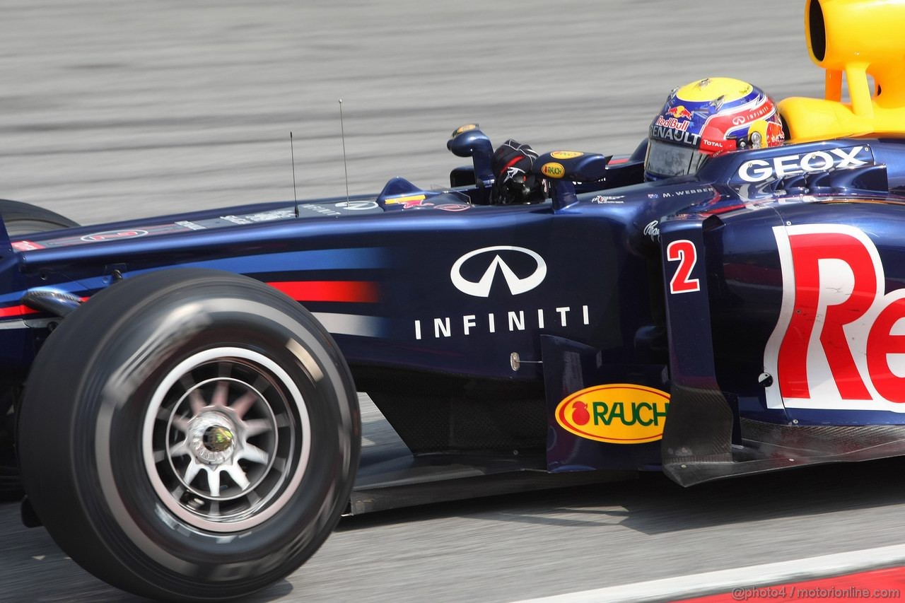 GP MALESIA, 24.03.2012- Qualifiche, Mark Webber (AUS) Red Bull Racing RB8 