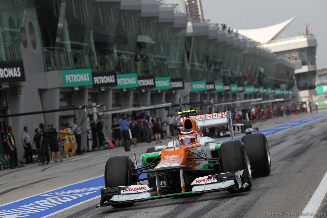 GP MALESIA, 24.03.2012- Qualifiche, Nico Hulkenberg (GER) Sahara Force India F1 Team VJM05 