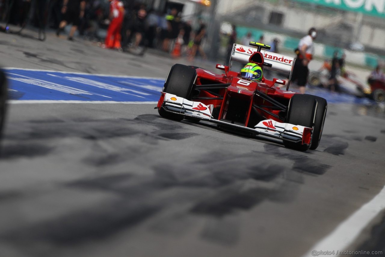 GP MALESIA, 24.03.2012- Qualifiche, Felipe Massa (BRA) Ferrari F2012 