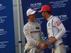 GP MALESIA, 24.03.2012- Qualifiche, Michael Schumacher (GER) Mercedes AMG F1 W03 terzo e Jenson Button (GBR) McLaren Mercedes MP4-27 secondo 