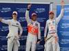 GP MALESIA, 24.03.2012- Qualifiche, Michael Schumacher (GER) Mercedes AMG F1 W03 terzo, Lewis Hamilton (GBR) McLaren Mercedes MP4-27 pole position e Jenson Button (GBR) McLaren Mercedes MP4-27 secondo 
