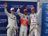 GP MALESIA, 24.03.2012- Qualifiche, Lewis Hamilton (GBR) McLaren Mercedes MP4-27 pole position, Jenson Button (GBR) McLaren Mercedes MP4-27 secondo e Michael Schumacher (GER) Mercedes AMG F1 W03 terzo 