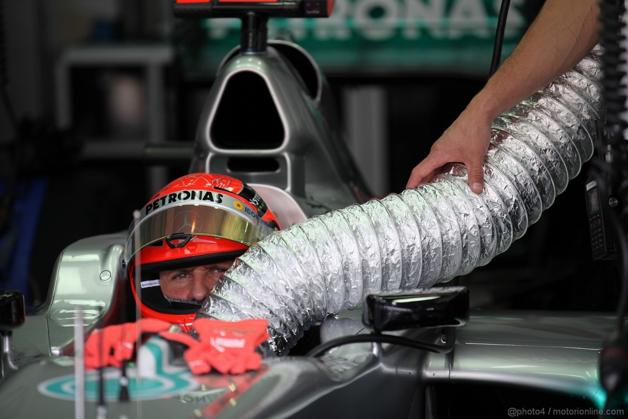 GP MALESIA, 23.03.2012- Prove Libere 1, Michael Schumacher (GER) Mercedes AMG F1 W03 