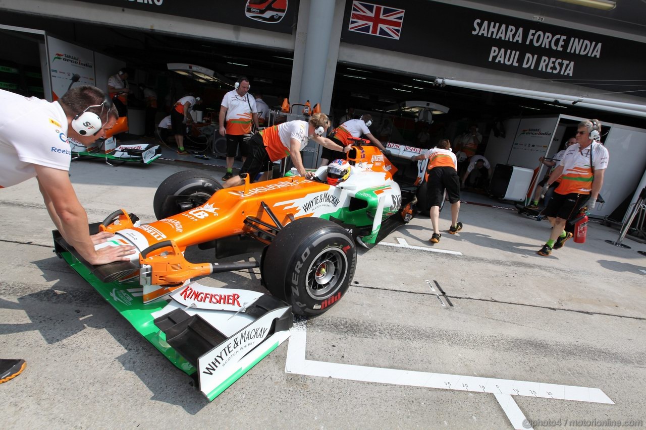GP MALESIA, 23.03.2012- Prove Libere 1, Paul di Resta (GBR) Sahara Force India F1 Team VJM05 