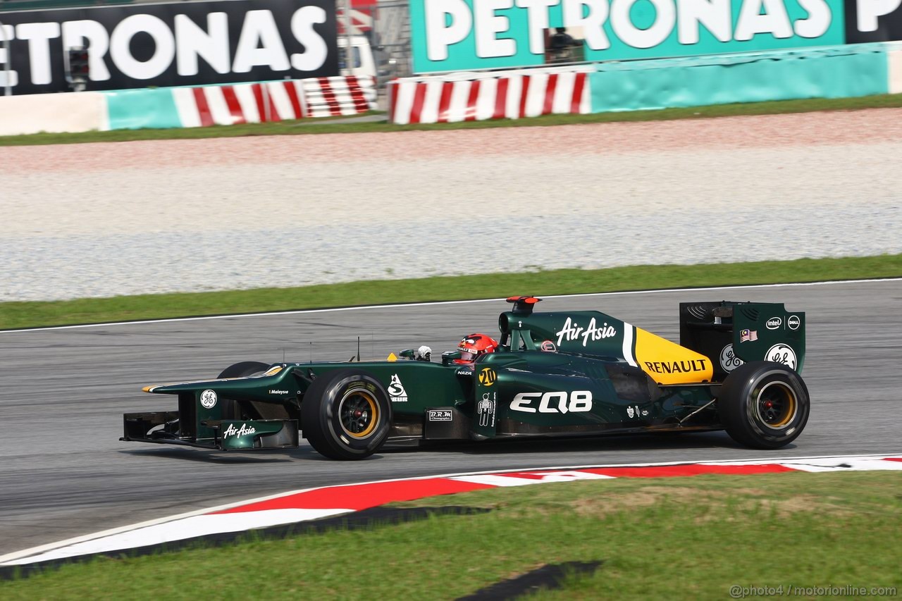 GP MALESIA, 23.03.2012- Prove Libere 1, Heikki Kovalainen (FIN) Caterham F1 Team CT01 