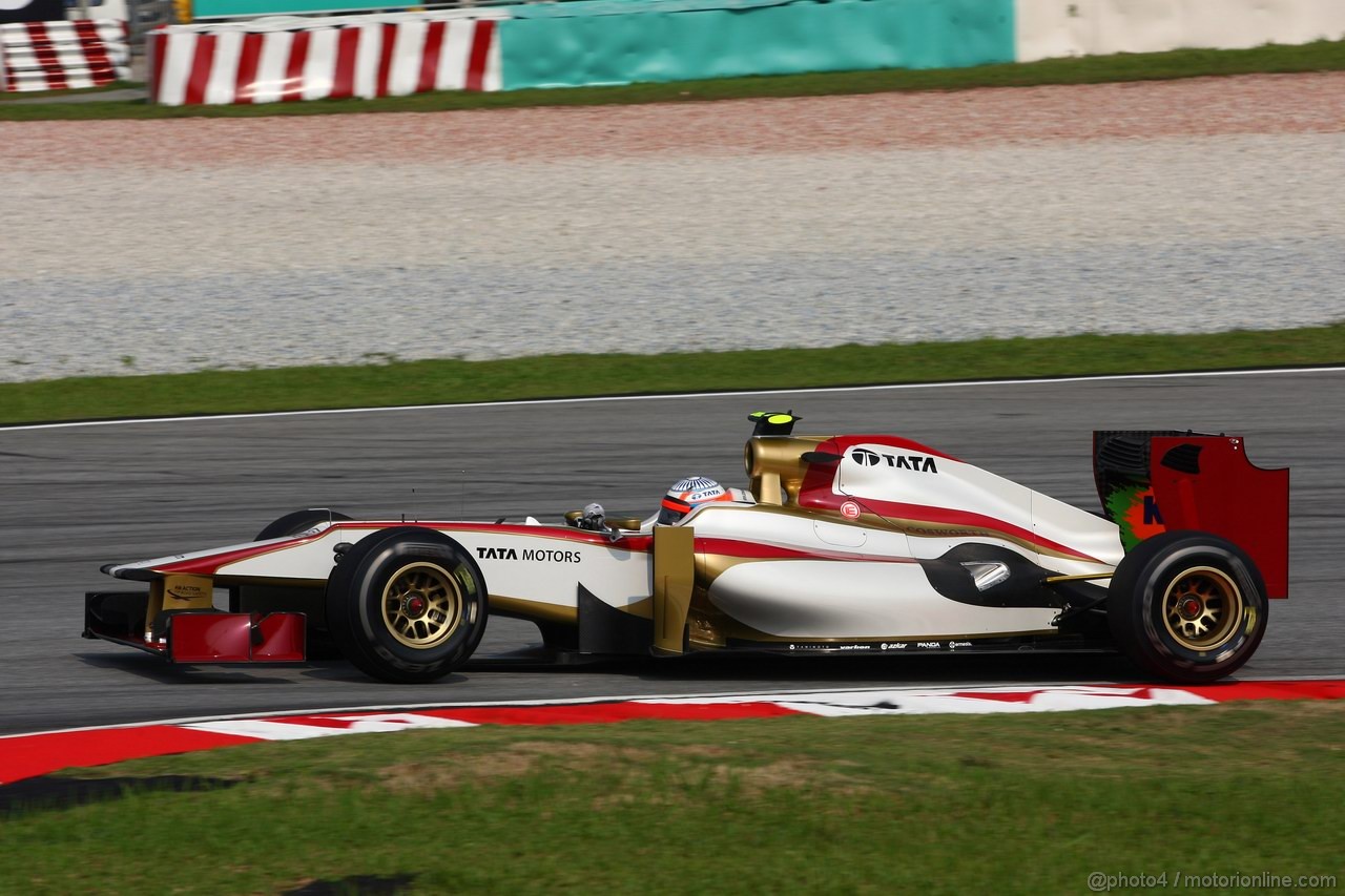 GP MALESIA, 23.03.2012- Prove Libere 1, Narain Karthikeyan (IND) HRT Formula 1 Team F112 