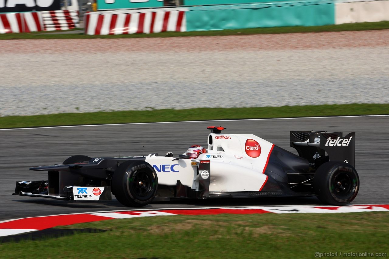 GP MALESIA, 23.03.2012- Prove Libere 1, Kamui Kobayashi (JAP) Sauber F1 Team C31 