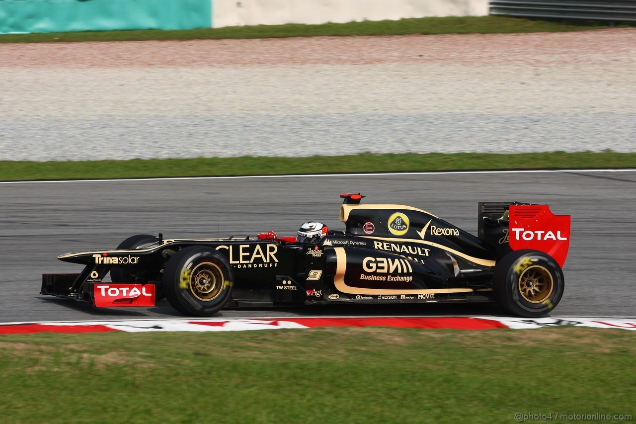 GP MALESIA, 23.03.2012- Prove Libere 1, Kimi Raikkonen (FIN) Lotus F1 Team E20 