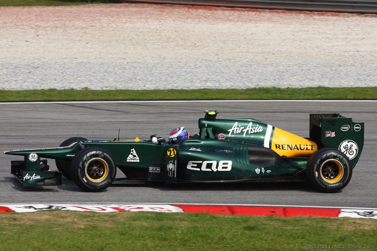 GP MALESIA, 23.03.2012- Prove Libere 1, Vitaly Petrov (RUS) Caterham F1 Team CT01 