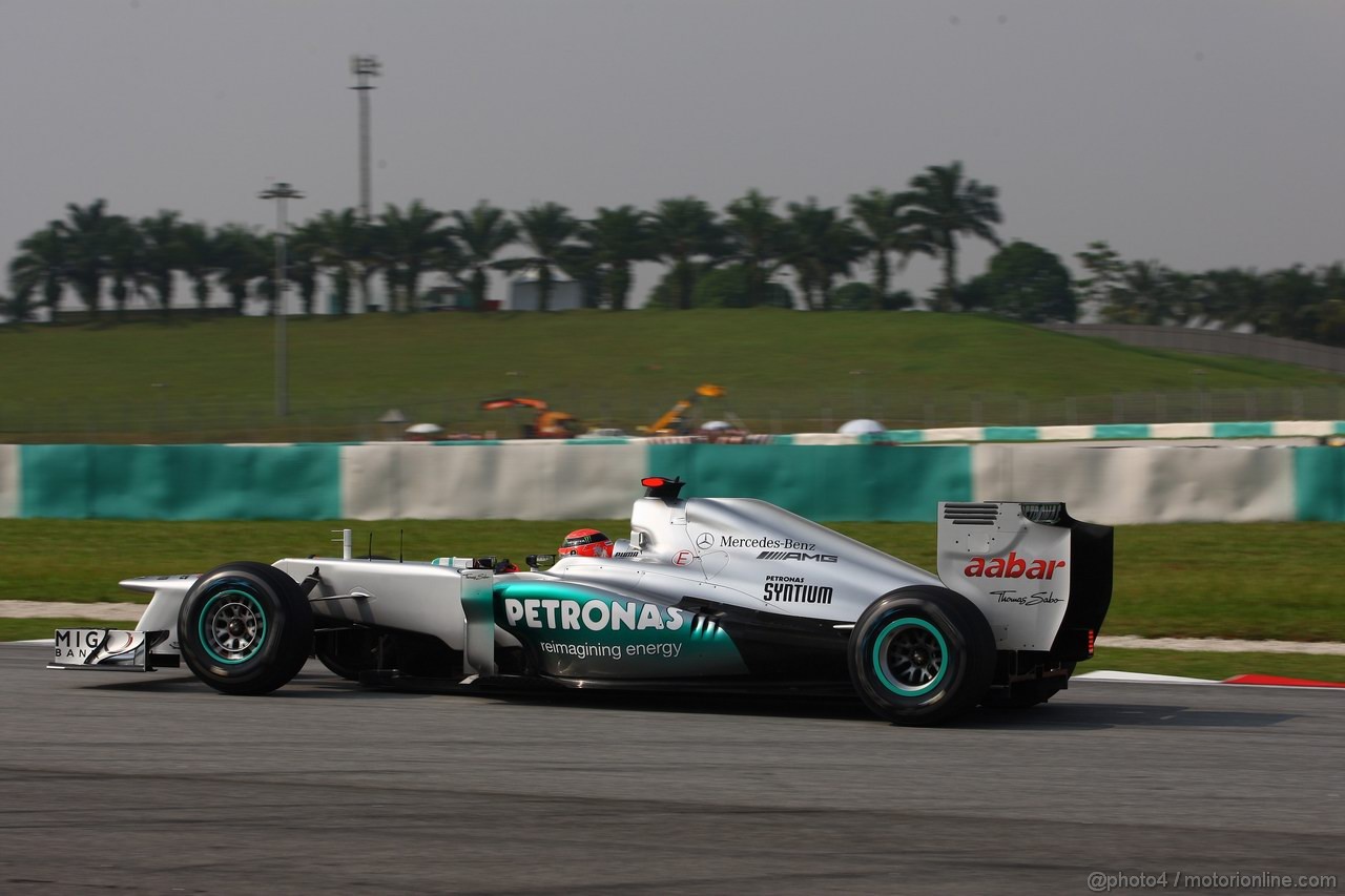 GP MALESIA, 23.03.2012- Prove Libere 1, Michael Schumacher (GER) Mercedes AMG F1 W03 