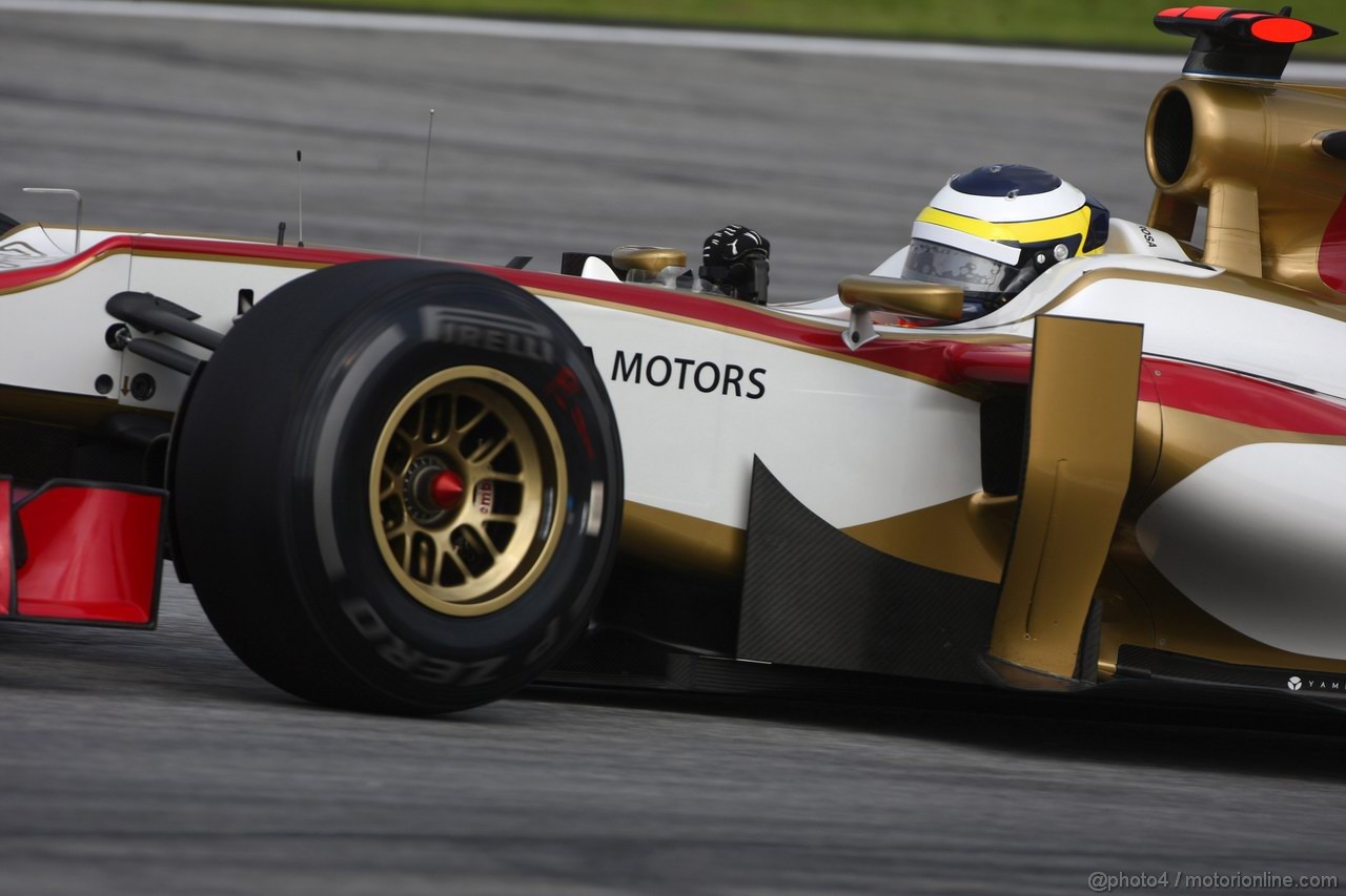 GP MALESIA, 23.03.2012- Prove Libere 1, Pedro de la Rosa (ESP) HRT Formula 1 Team F112 