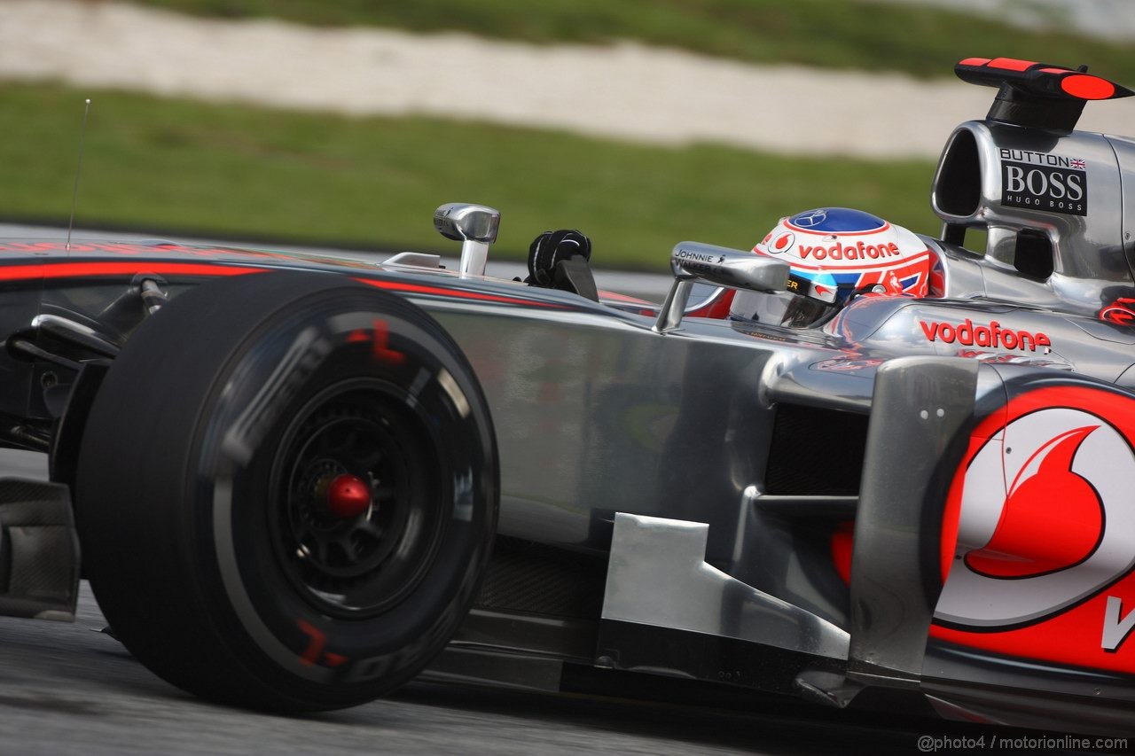 GP MALESIA, 23.03.2012- Prove Libere 1, Jenson Button (GBR) McLaren Mercedes MP4-27 