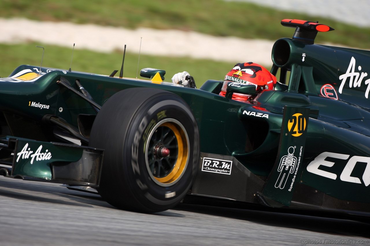 GP MALESIA, 23.03.2012- Prove Libere 1, Heikki Kovalainen (FIN) Caterham F1 Team CT01 