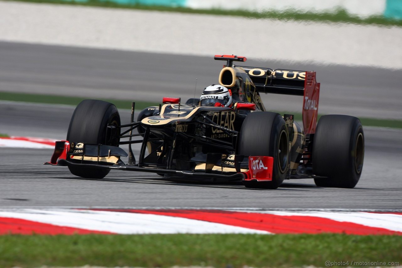 GP MALESIA, 23.03.2012- Prove Libere 1, Kimi Raikkonen (FIN) Lotus F1 Team E20 