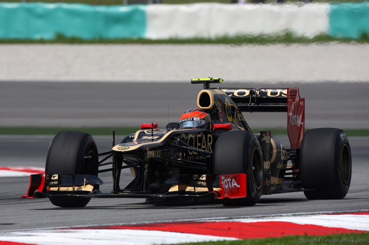GP MALESIA, 23.03.2012- Prove Libere 1, Romain Grosjean (FRA) Lotus F1 Team E20 