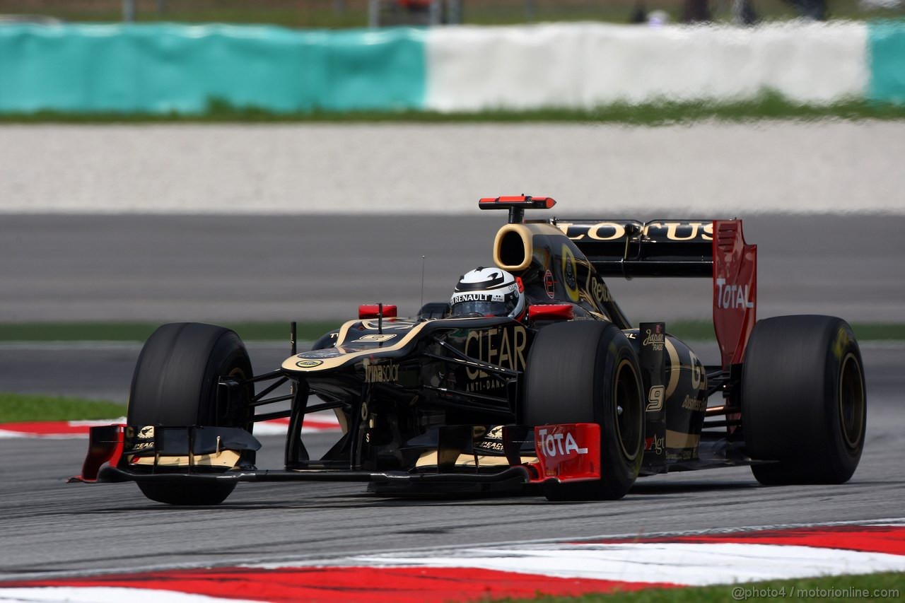 GP MALESIA, 23.03.2012- Prove Libere 1, Kimi Raikkonen (FIN) Lotus F1 Team E20 