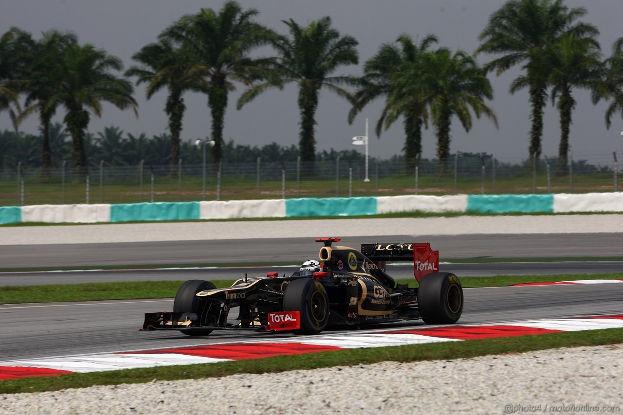GP MALESIA, 23.03.2012- Prove Libere 1, Kimi Raikkonen (FIN) Lotus F1 Team E20 