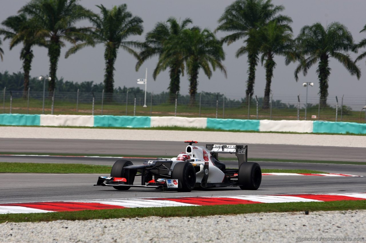GP MALESIA, 23.03.2012- Prove Libere 1, Kamui Kobayashi (JAP) Sauber F1 Team C31 