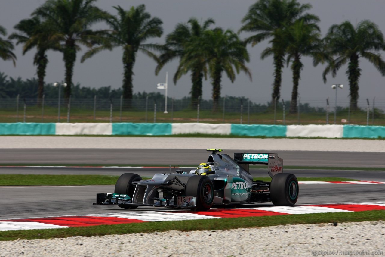 GP MALESIA, 23.03.2012- Prove Libere 1, Nico Rosberg (GER) Mercedes AMG F1 W03 