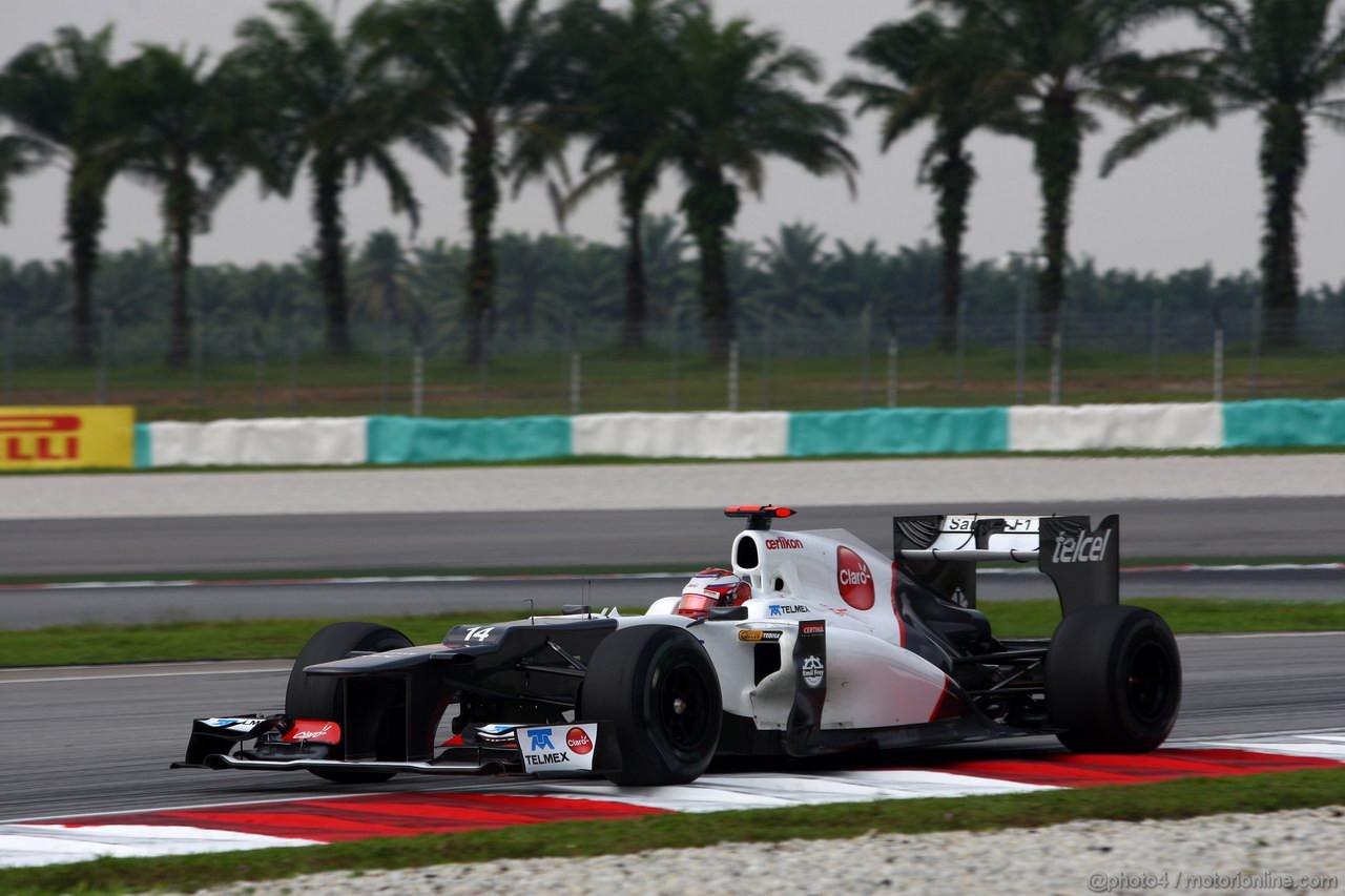 GP MALESIA, 23.03.2012- Prove Libere 1, Kamui Kobayashi (JAP) Sauber F1 Team C31 