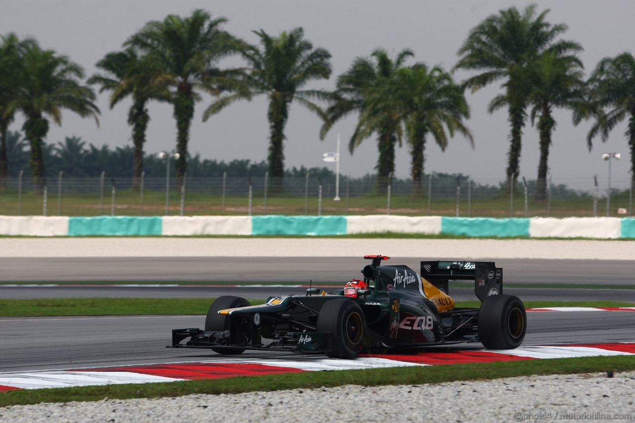 GP MALESIA, 23.03.2012- Prove Libere 1, Heikki Kovalainen (FIN) Caterham F1 Team CT01 
