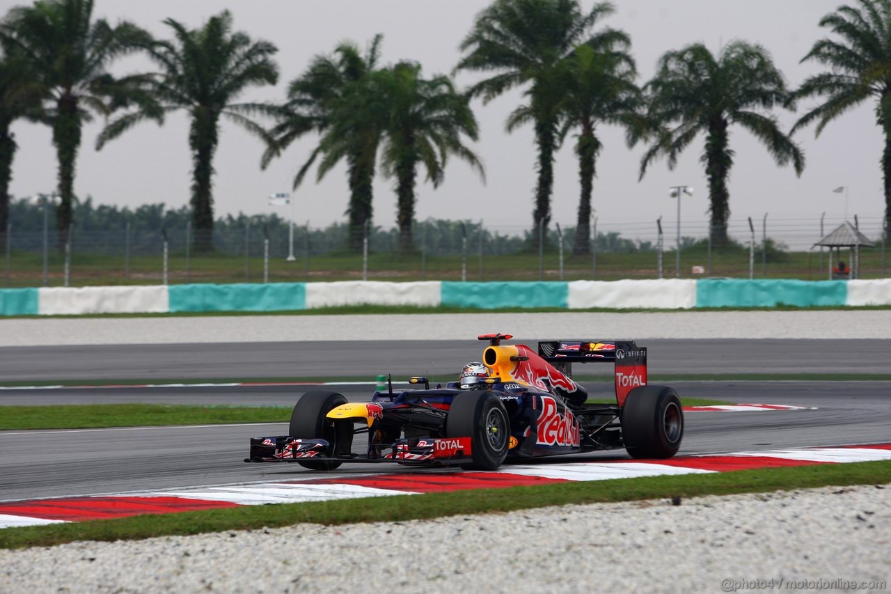 GP MALESIA, 23.03.2012- Prove Libere 1, Sebastian Vettel (GER) Red Bull Racing RB8 
