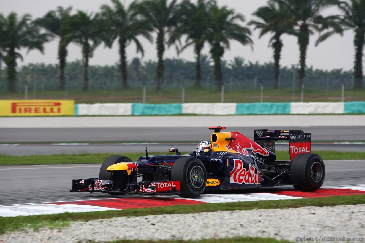 GP MALESIA, 23.03.2012- Prove Libere 1, Sebastian Vettel (GER) Red Bull Racing RB8 
