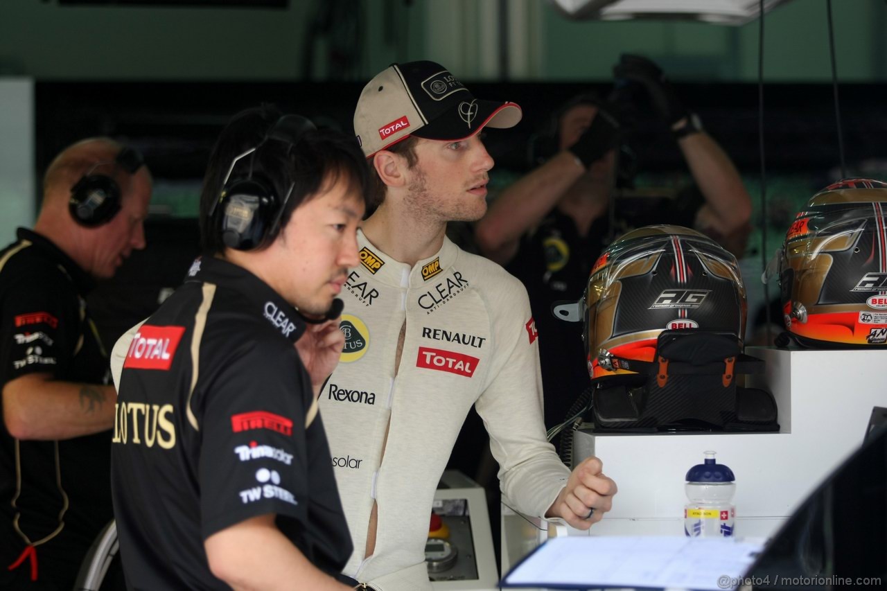 GP MALESIA, 23.03.2012- Prove Libere 1, Romain Grosjean (FRA) Lotus F1 Team E20 