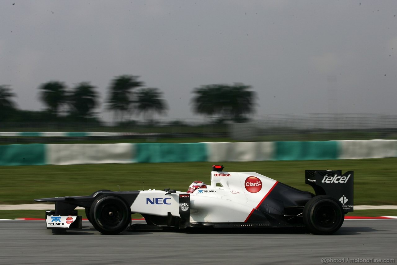 GP MALESIA, 23.03.2012- Prove Libere 1, Kamui Kobayashi (JAP) Sauber F1 Team C31 