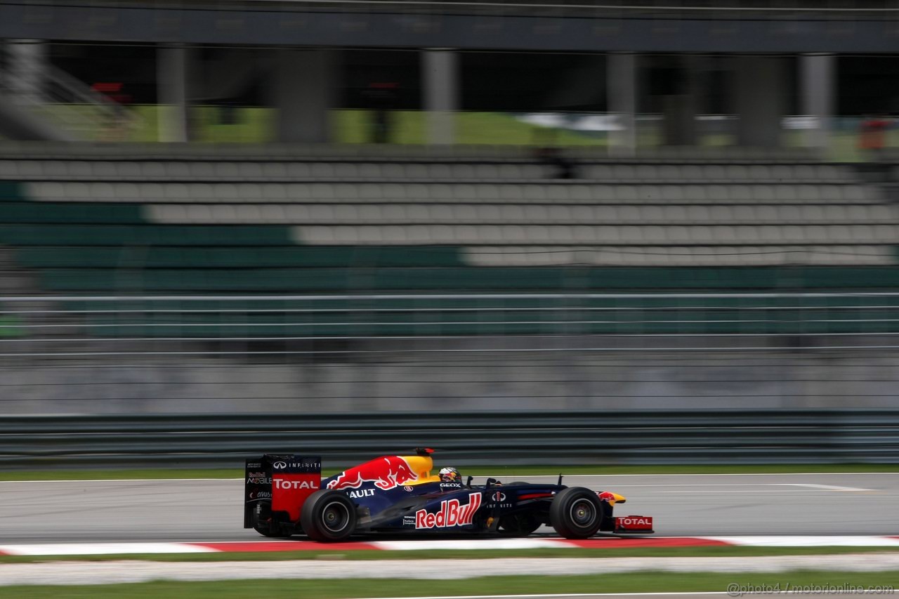 GP MALESIA, 23.03.2012- Prove Libere 1, Sebastian Vettel (GER) Red Bull Racing RB8 