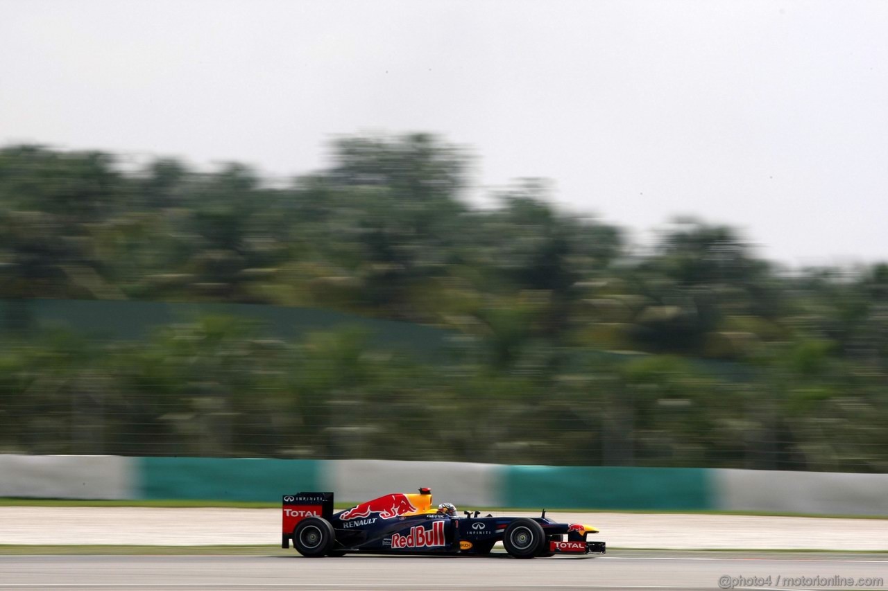 GP MALESIA, 23.03.2012- Prove Libere 1, Sebastian Vettel (GER) Red Bull Racing RB8 