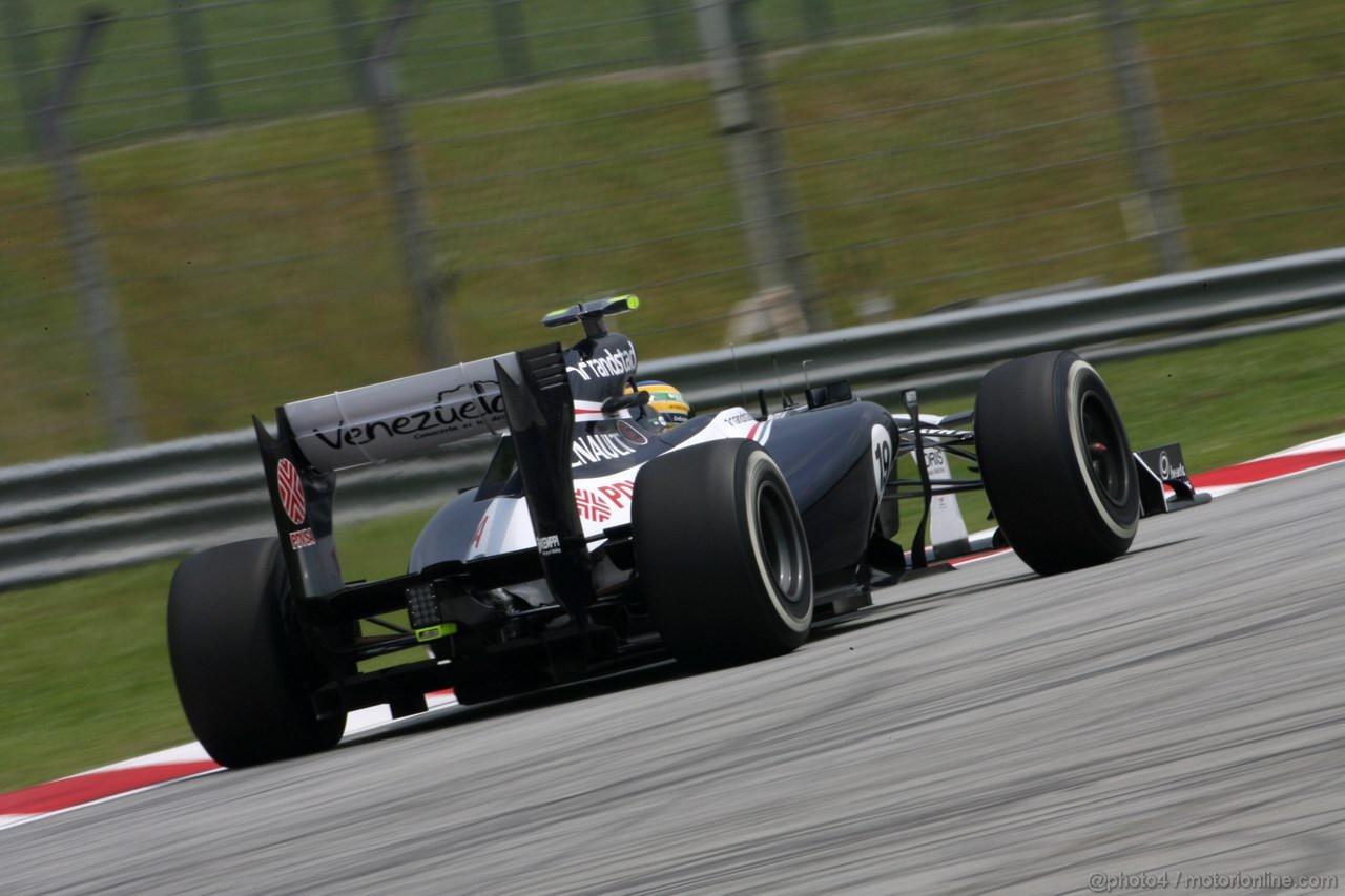 GP MALESIA, 23.03.2012- Bruno Senna (BRA) Williams F1 Team FW34 