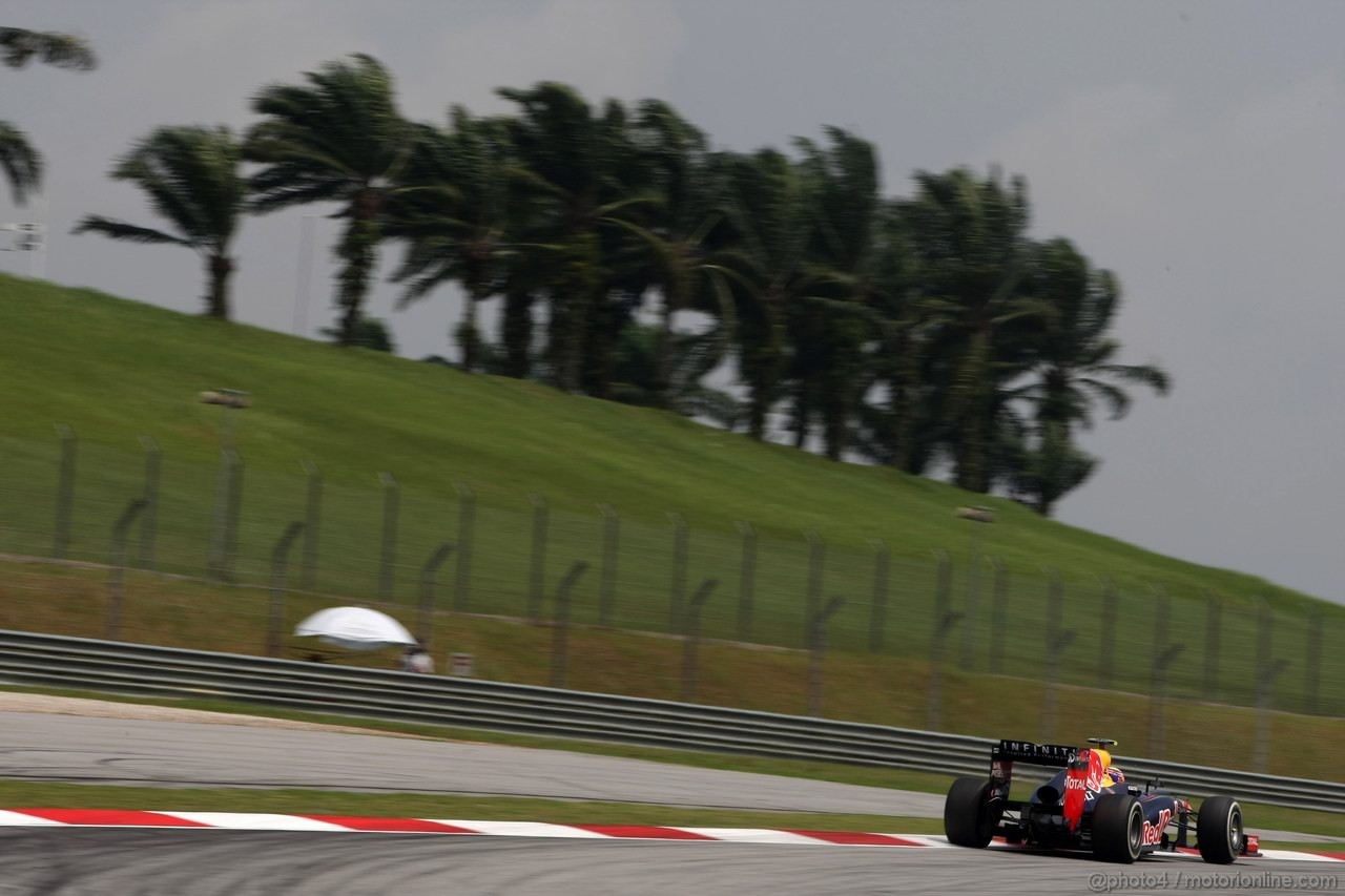 GP MALESIA, 23.03.2012- Mark Webber (AUS) Red Bull Racing RB8 