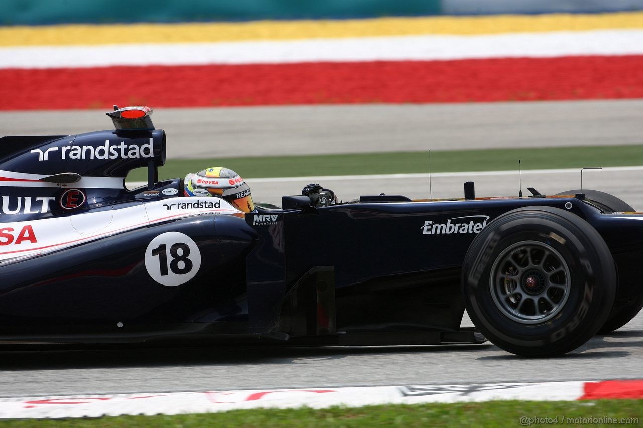 GP MALESIA, 23.03.2012- Prove Libere 2, Pastor Maldonado (VEN) Williams F1 Team FW34 