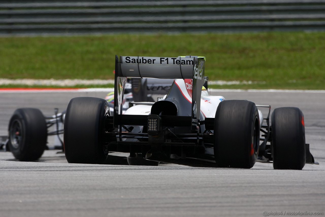 GP MALESIA, 23.03.2012- Prove Libere 2, Sergio Pérez (MEX) Sauber F1 Team C31 