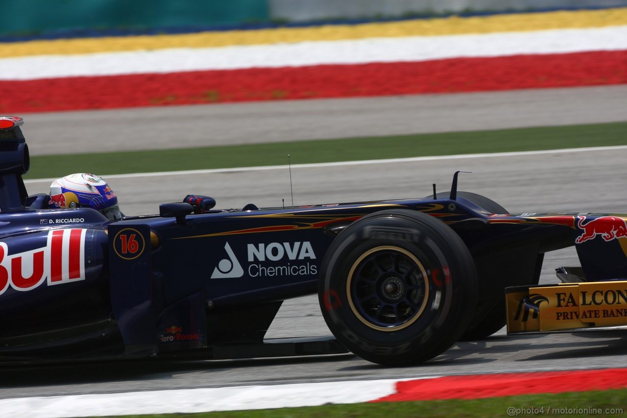 GP MALESIA, 23.03.2012- Prove Libere 2, Jean-Eric Vergne (FRA) Scuderia Toro Rosso STR7 