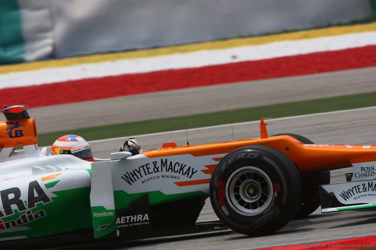 GP MALESIA, 23.03.2012- Prove Libere 2, Paul di Resta (GBR) Sahara Force India F1 Team VJM05 